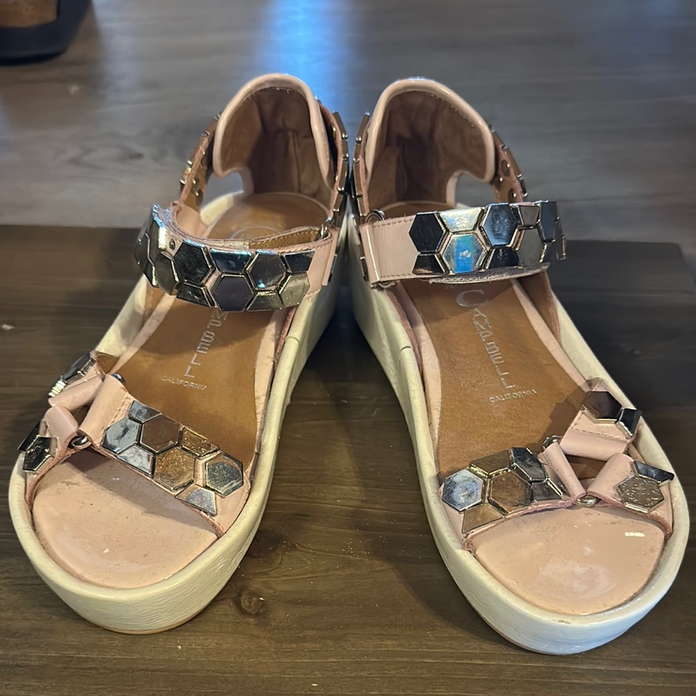 Jeffrey Campbell Pink and Silver Sandals